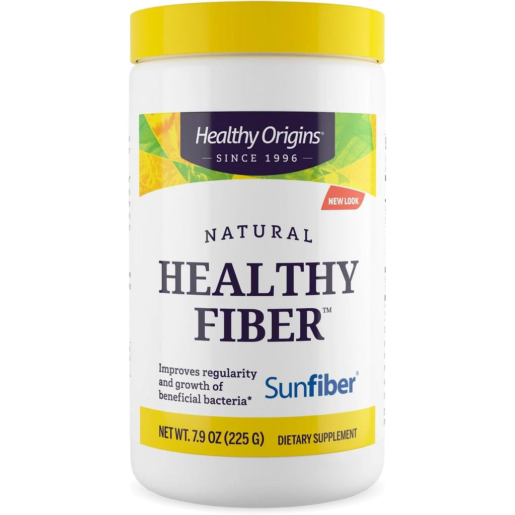 Healthy Origins Healthy Fiber Powder 7.9 Oz (225G) - Featuring Sunfiber Partially Hydrolyzed Guar Gum (PHGG) - Supports Digestive Regularity, Intestinal Health & Prebiotic Care