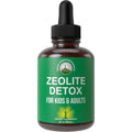 Zeolite Detox for Kids & Adults with Cilantro - Volcanic Mineral from Idaho USA - Zeolite Clinoptilolite Liquid Drops Gentle Cleanse Supplement with Vitamins B12 & D - Support Focus, Energy, Speech