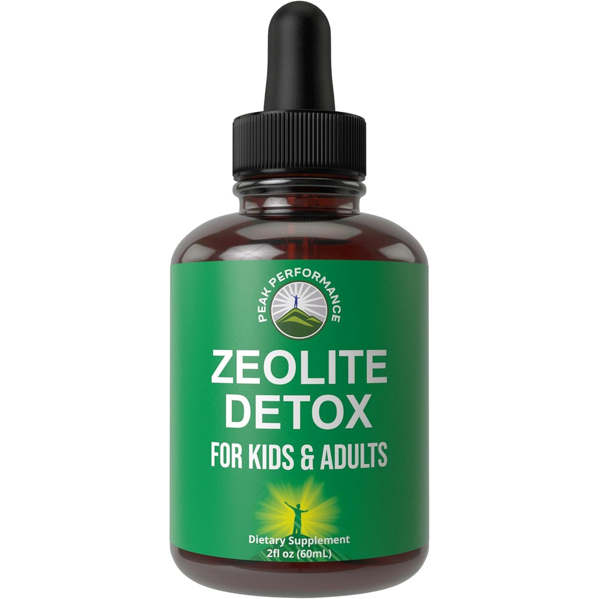 Zeolite Detox for Kids & Adults with Cilantro - Volcanic Mineral from Idaho USA - Zeolite Clinoptilolite Liquid Drops Gentle Cleanse Supplement with Vitamins B12 & D - Support Focus, Energy, Speech