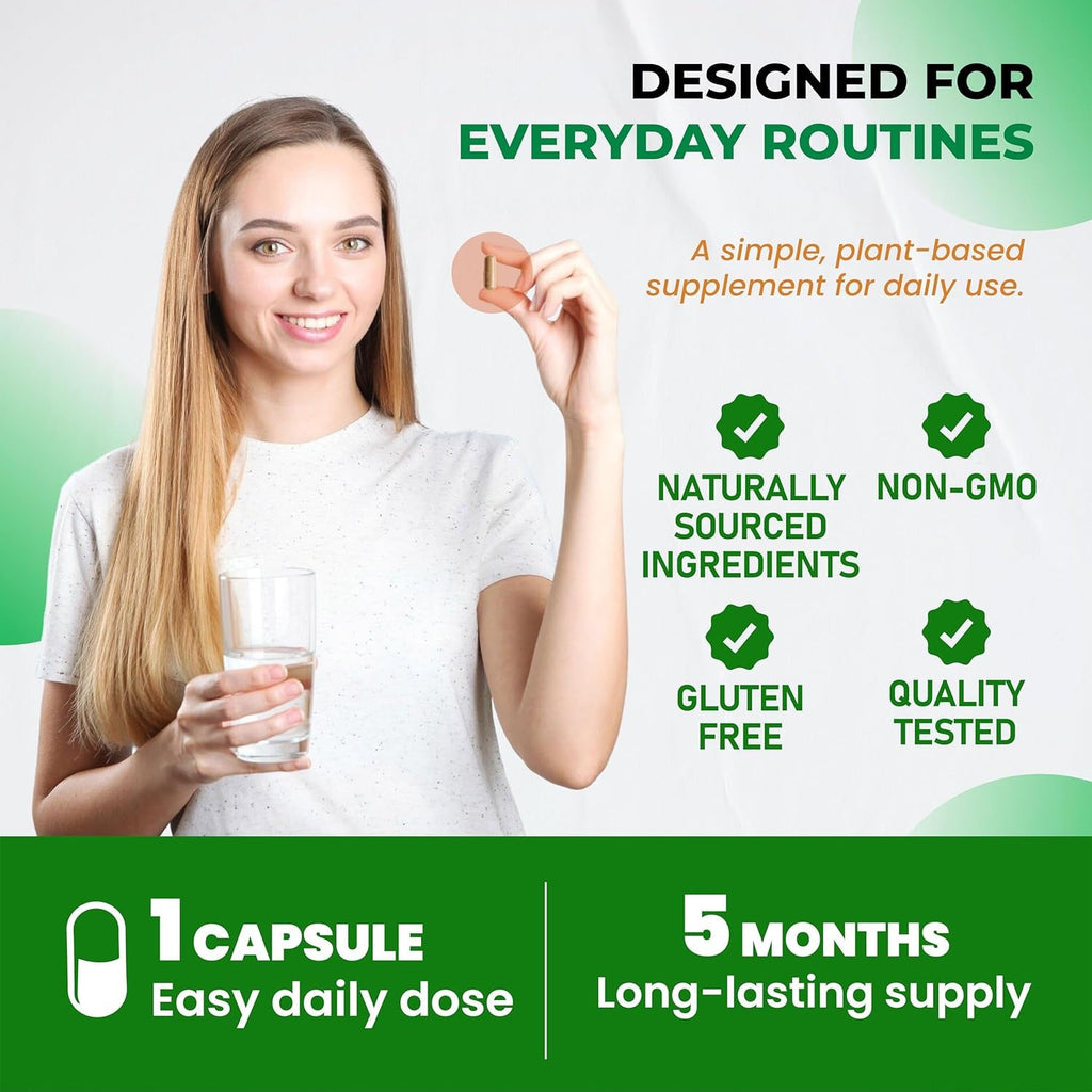 Organic Sea Moss Capsules with Black Seed Oil, Ashwagandha, Burdock Root, Bladderwrack for Immune System, Gut, Skin & Energy (150 Count (Pack of 1))