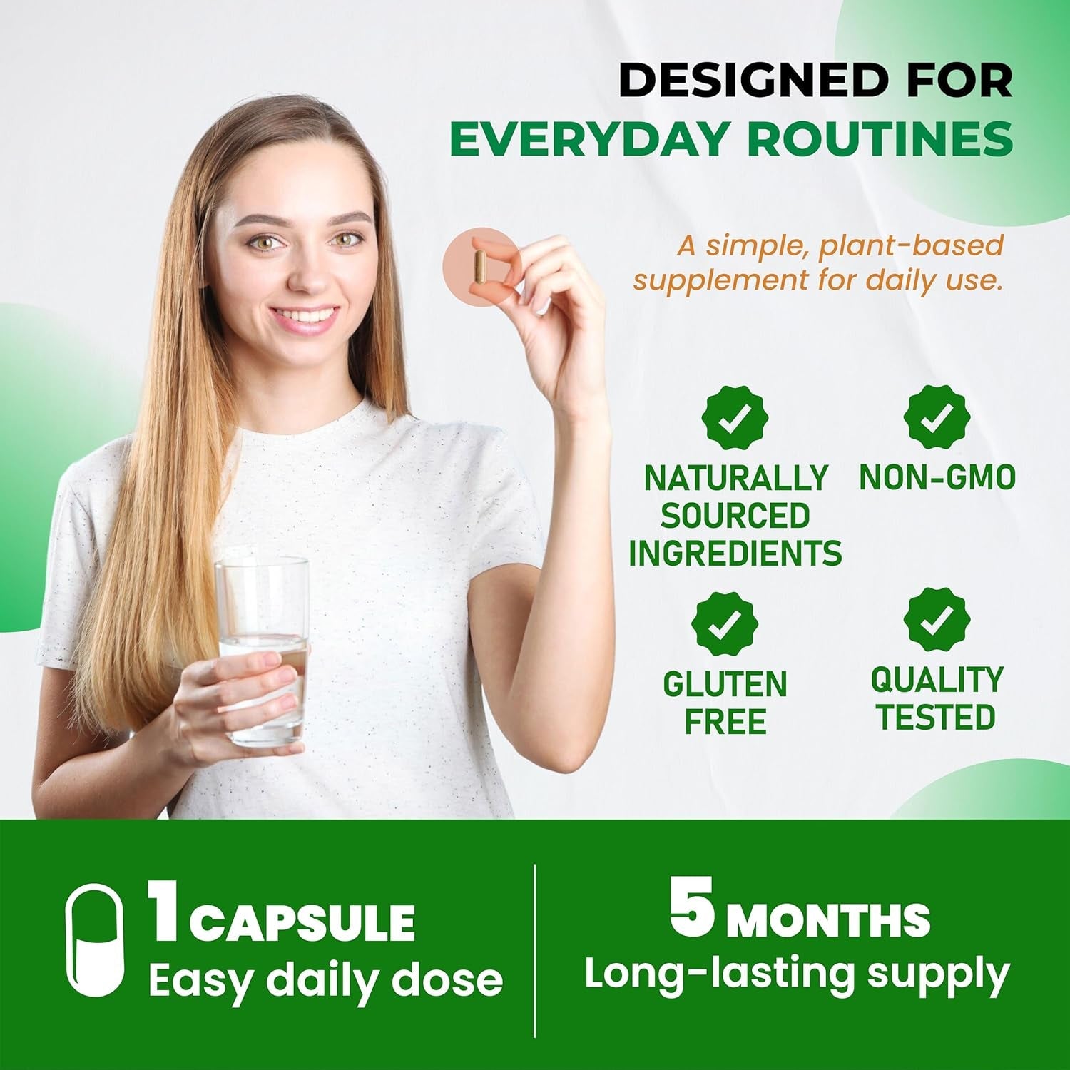 Organic Sea Moss Capsules with Black Seed Oil, Ashwagandha, Burdock Root, Bladderwrack for Immune System, Gut, Skin & Energy (150 Count (Pack of 1))