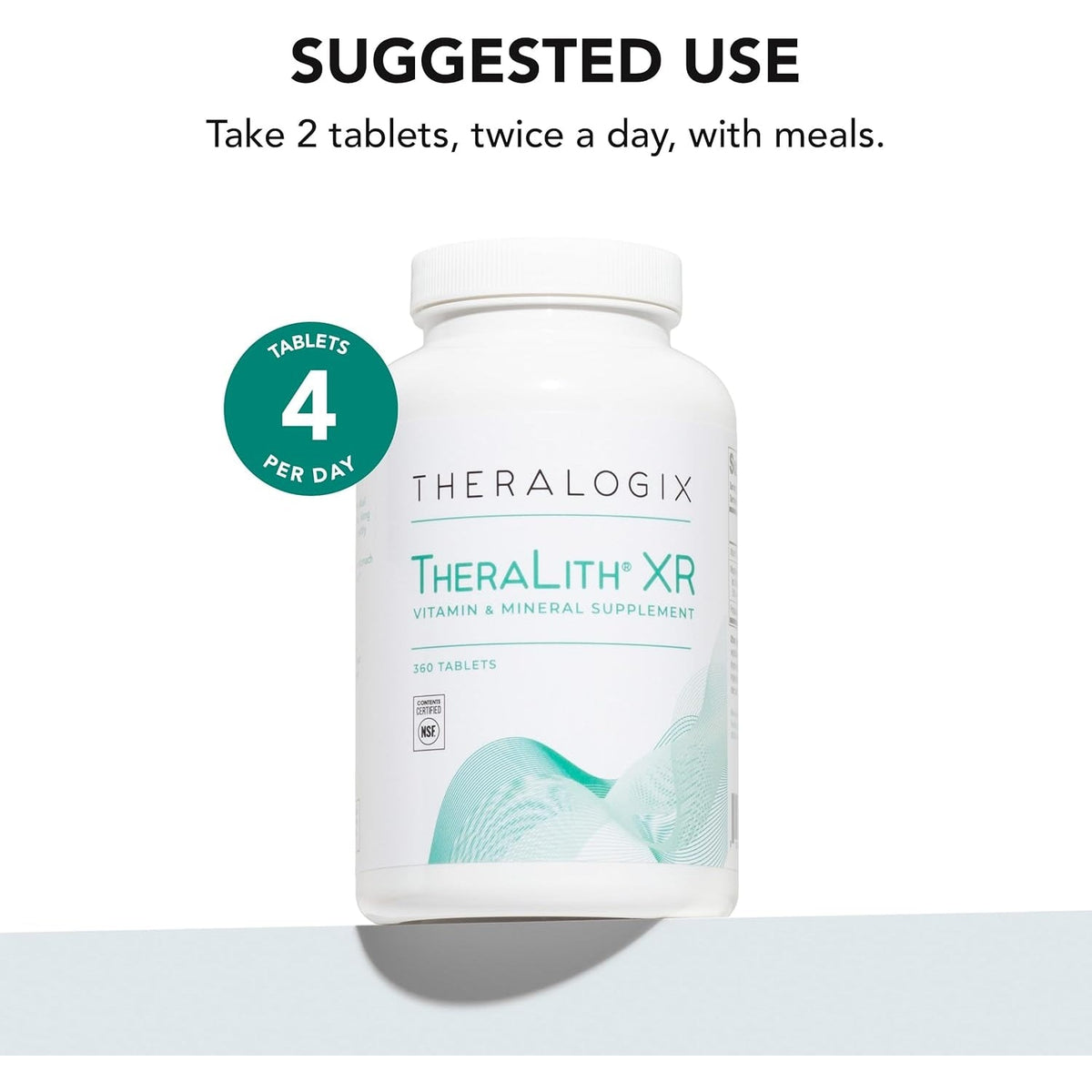 Theralogix Theralith XR Vitamin & Mineral Supplement - Supports Healthy Urine Chemistry & Calcium Oxalate Levels with Magnesium, Vitamin B6 & Potassium* - NSF Certified - 360 Tablets