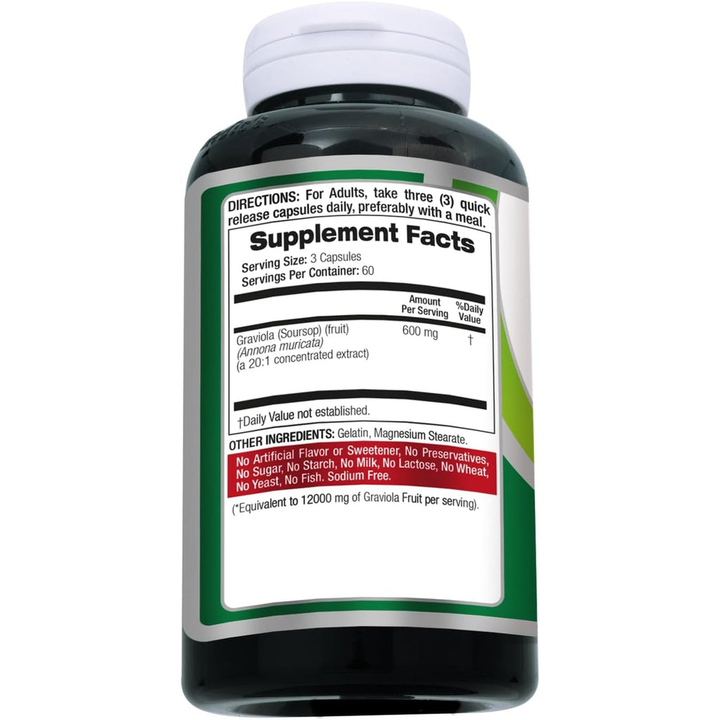 FITO MEDIC'S Lab | Soursop Supplement | Graviola | 180 Capsules | Soursop Graviola Caps