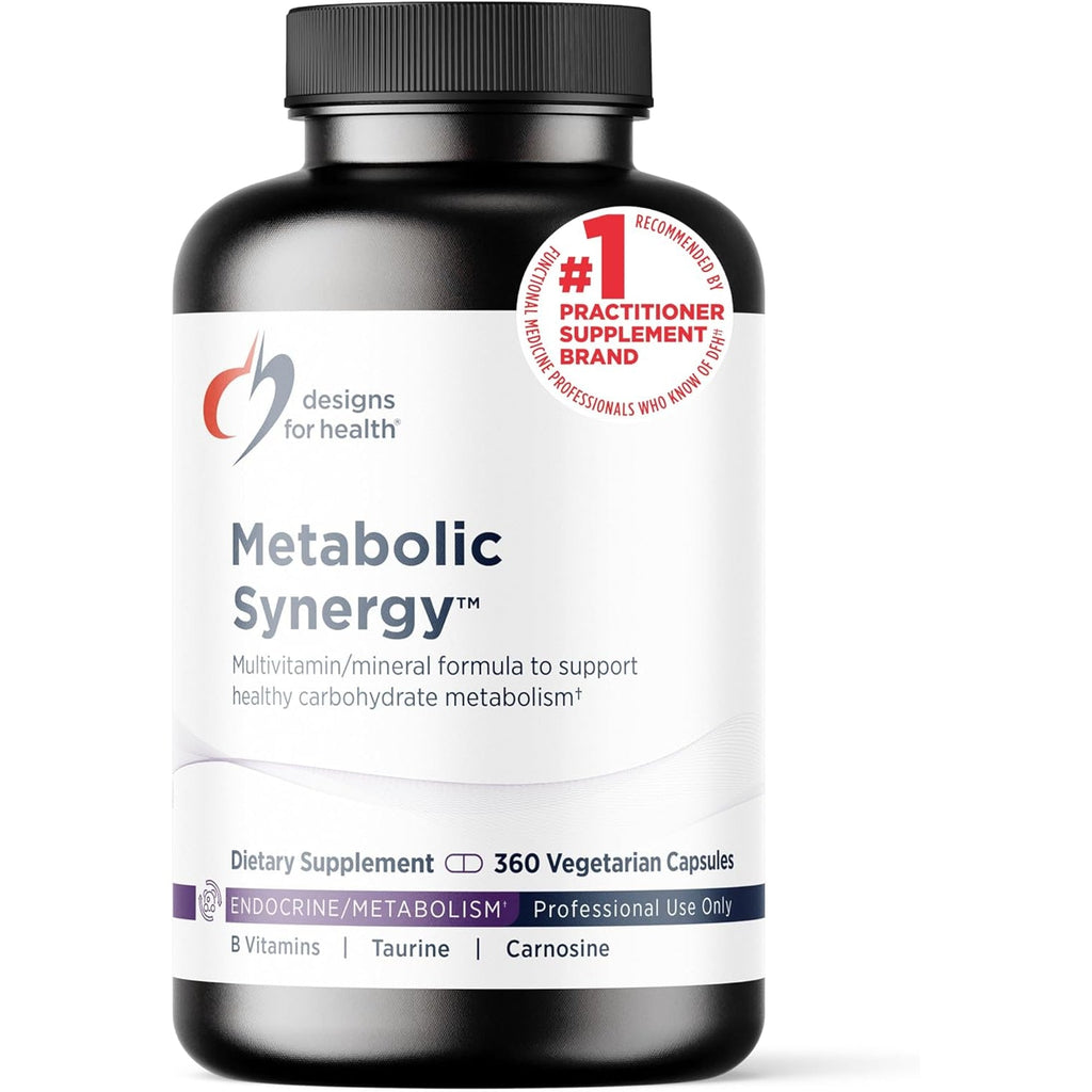 Designs for Health Metabolic Synergy - Multivitamin and Mineral Supplement with Chromium, Zinc, Selenium, R-Lipoic Acid, Vitamins + More (360 Capsules)