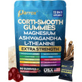 Corti-Smooth Cortisol Support Gummies with Magnesium, L-Theanine, Ashwagandha, Phosphatidylserine, Bacopa Monnieri, Lions Mane, Ginkgo Biloba, Valerian Root (60 Gummies - Mixed Berry Flavor)