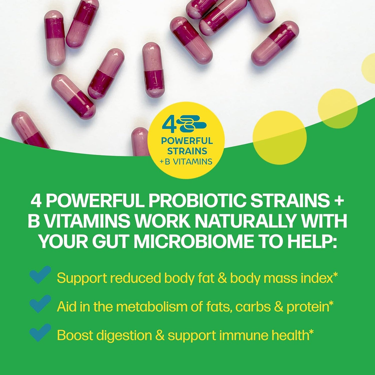 Culturelle Metabolism + Weight Management with Slimbiotics® Probiotic Capsules – 30 Count – Helps Safely Manage Weight - Promotes Healthy Metabolism and Physical & Mental Energy