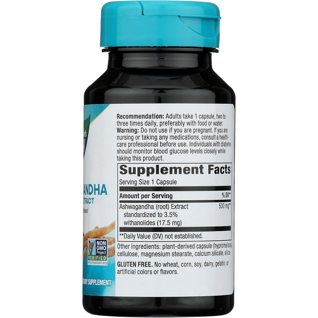 Nature'S Way Ashwagandha, 500 Mg per Serving, 60 Vcaps (Packaging May Vary)(Packaging May Vary)