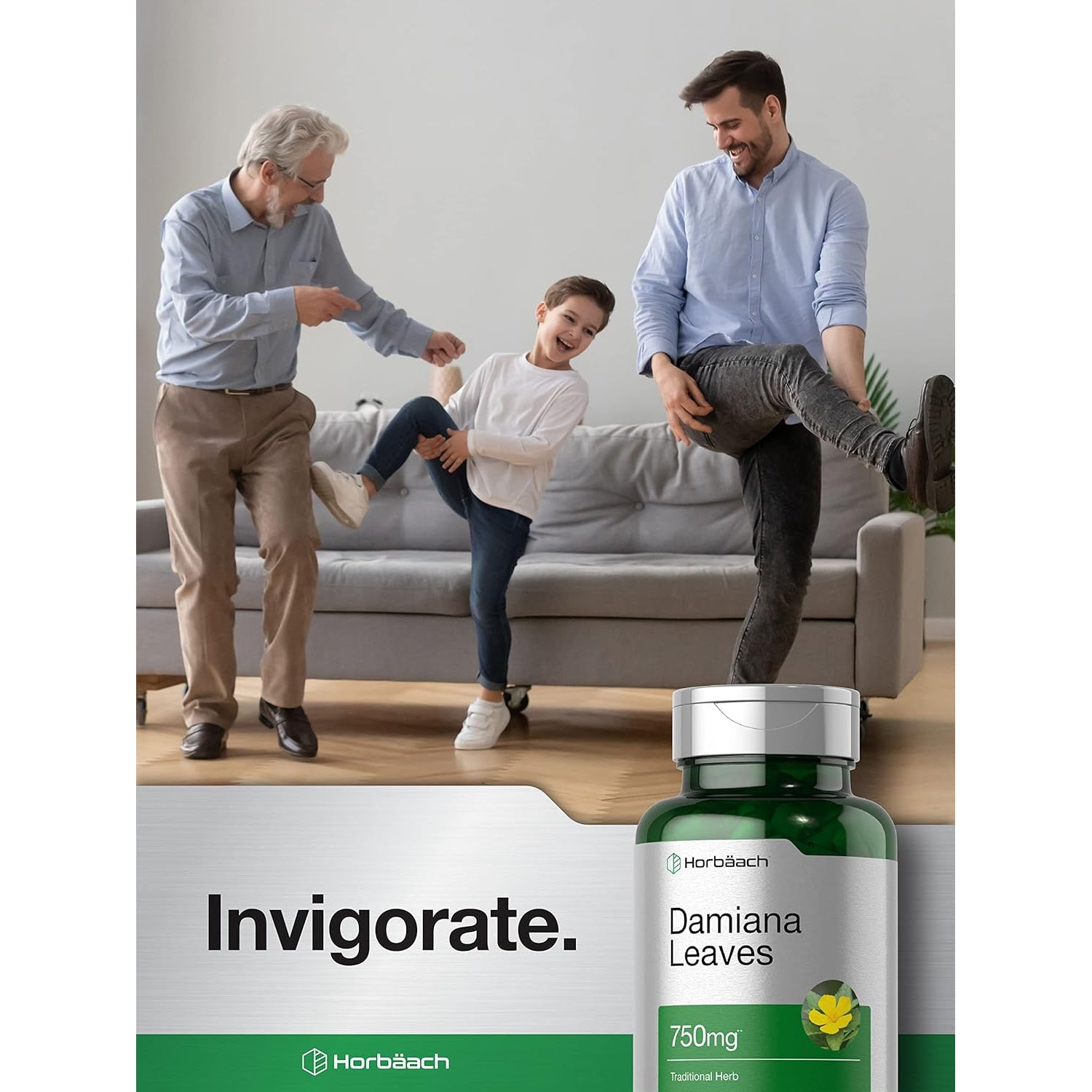 Horbäach Damiana Leaf Extract | 200 Capsules | Herbal Supplement | Non-Gmo, Gluten Free Formula