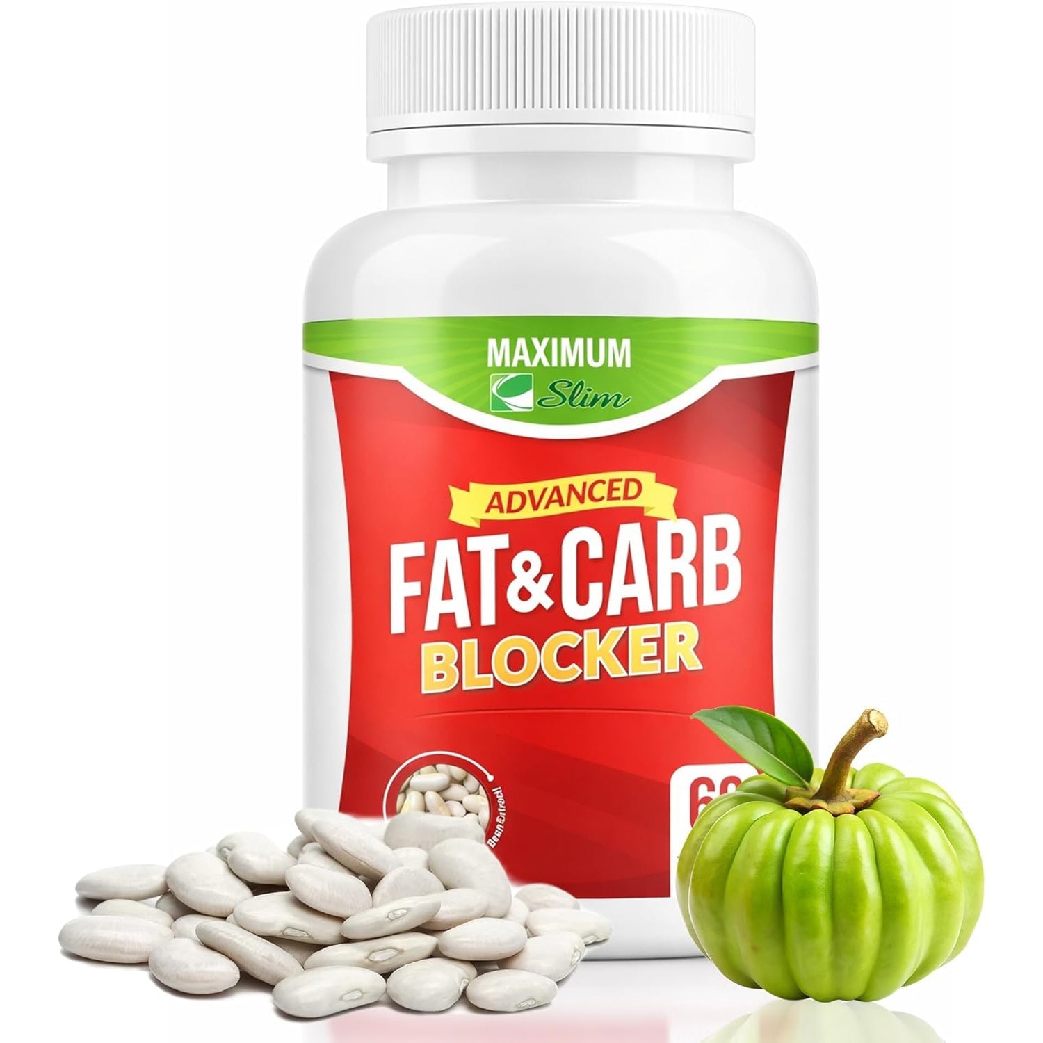 Maximum Slim Fat & Carb Blocker Pure Kidney Bean Extract for Weight Loss and Appetite Suppressant,