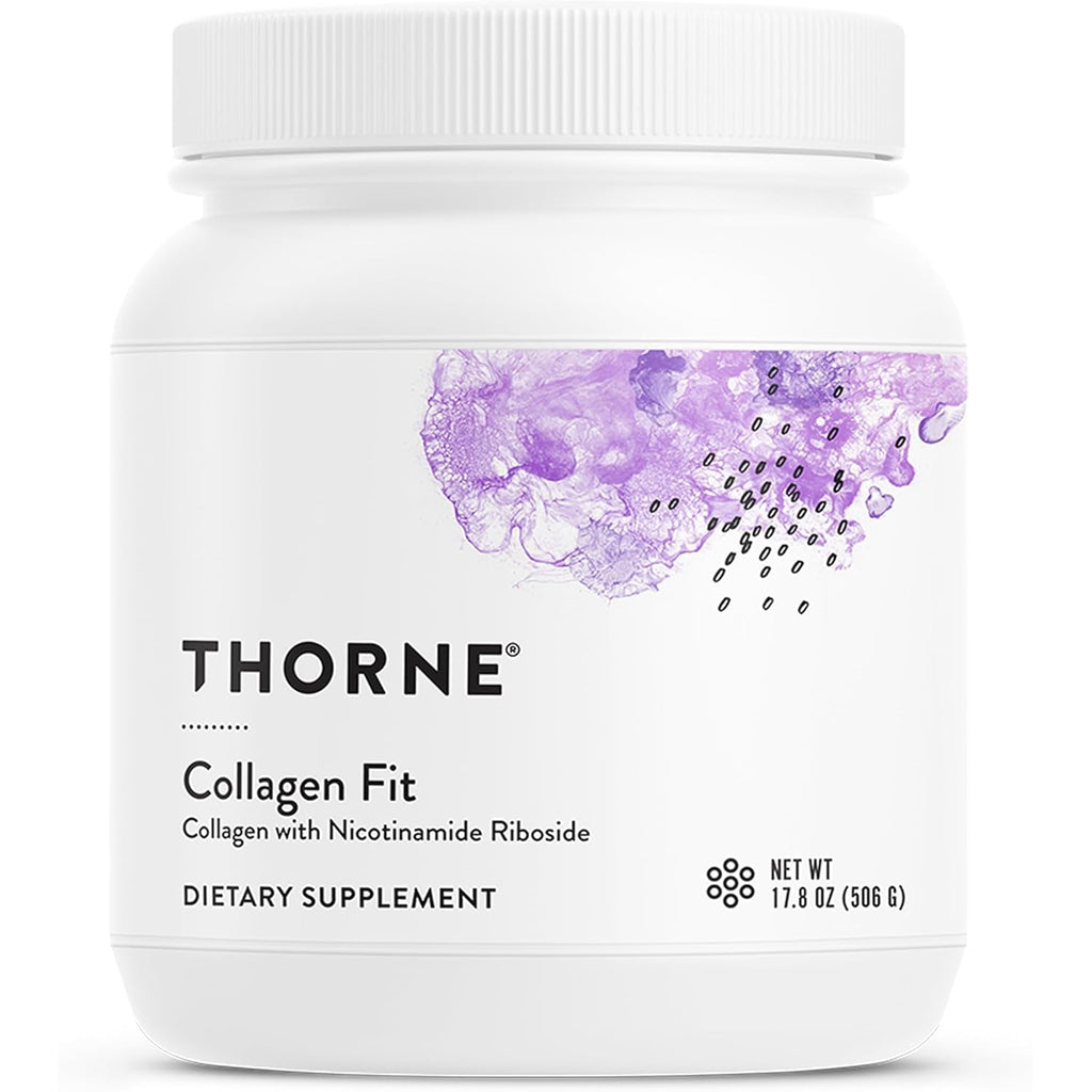THORNE - Collagen Fit - Unflavored Collagen Peptides Powder with Nicotinamide Riboside - 15G of Collagen Peptides and 14G Protein per Serving - NSF Certified for Sport - 17.8 Oz - 30 Servings