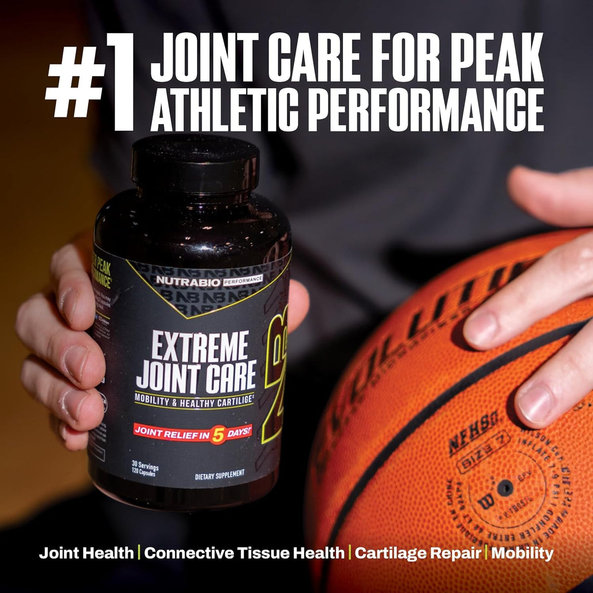 Nutrabio Extreme Joint Care - Joint Support Supplement - Joint Health Supplement, Supports Joints, Mobility, and Cartilage - 120 Capsules
