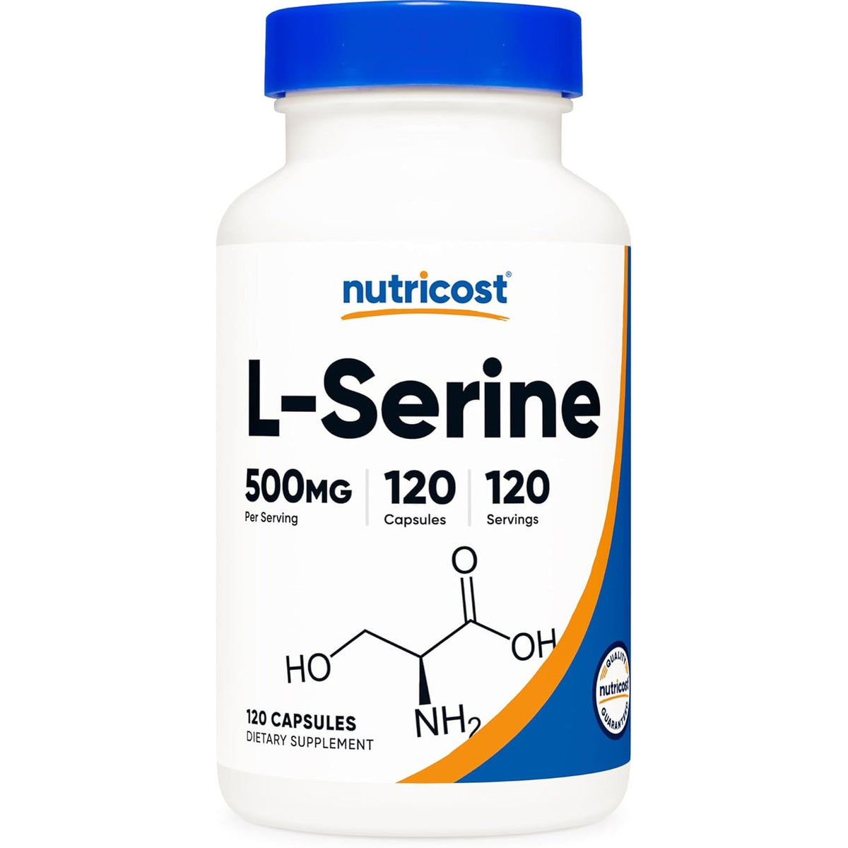 Nutricost L-Serine 500Mg, 120 Capsules, 120 Servings - Vegetarian Capsules, Non-Gmo, Gluten Free