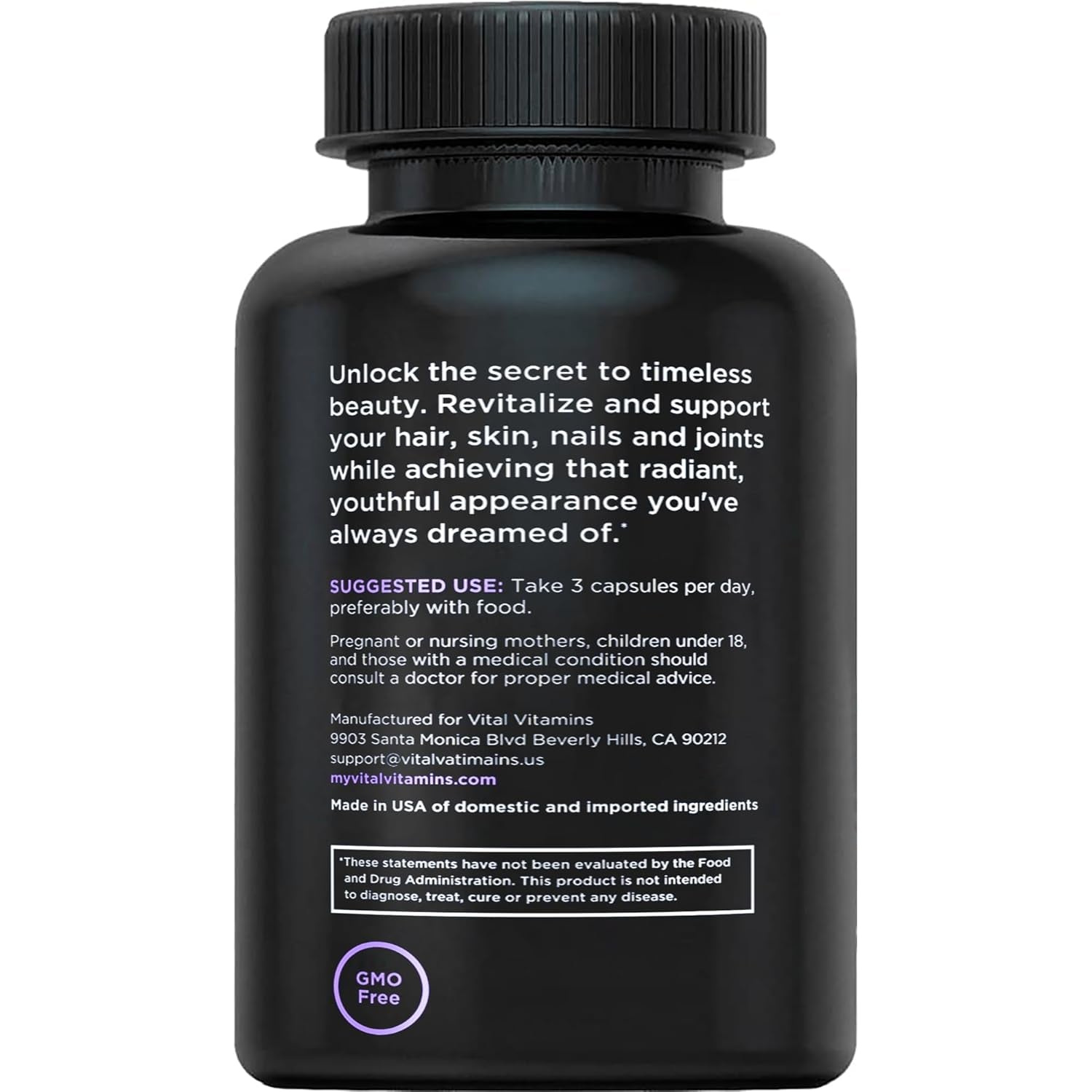 Vital Vitamins Multi Collagen Complex plus - with Biotin, Hyaluronic Acid, Vitamin C - Type I, II, III, V, X - for Women & Men - Hair, Skin, Nails Beauty Complex - 150 Capsules