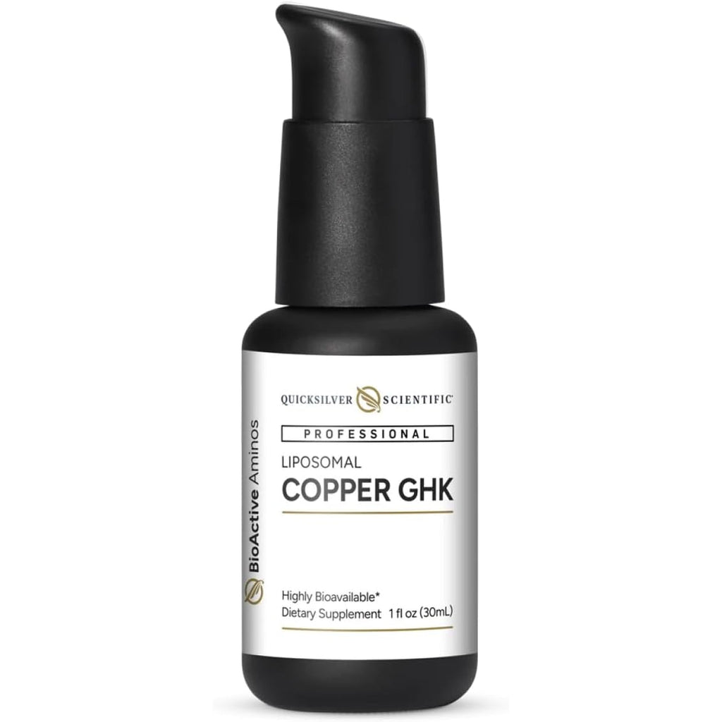 Quicksilver Scientific Oral Liposomal Copper GHK - Oral Liposomal Supplement for Collagen Support - Vegan, Gluten-Free, Sugar-Free & Non-Gmo - 1 Fl Oz (30 Servings)