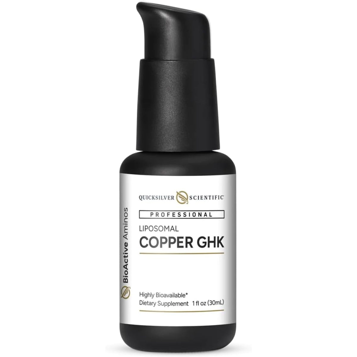 Quicksilver Scientific Oral Liposomal Copper GHK - Oral Liposomal Supplement for Collagen Support - Vegan, Gluten-Free, Sugar-Free & Non-Gmo - 1 Fl Oz (30 Servings)