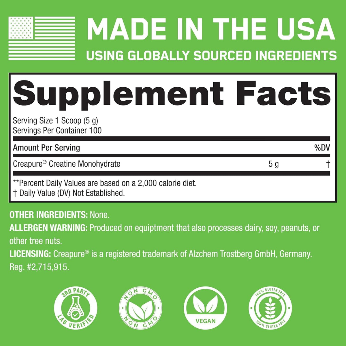 Steelfit Creapure Creatine Monohydrate Powder, Unflavored - German Micronized Creatine Powder for Men & Women - Gym Workout Nutritional Supplements for Muscle Gain, Brain Health & Strength Building