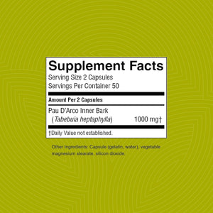 Nature'S Sunshine Pau D’ Arco, 100 Capsules | Supports the Immune System, Provides Antioxidants, and Assists the Natural Detoxification Process
