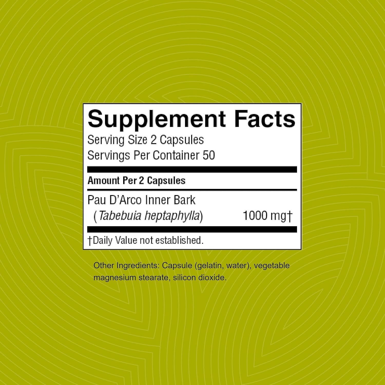 Nature'S Sunshine Pau D’ Arco, 100 Capsules | Supports the Immune System, Provides Antioxidants, and Assists the Natural Detoxification Process