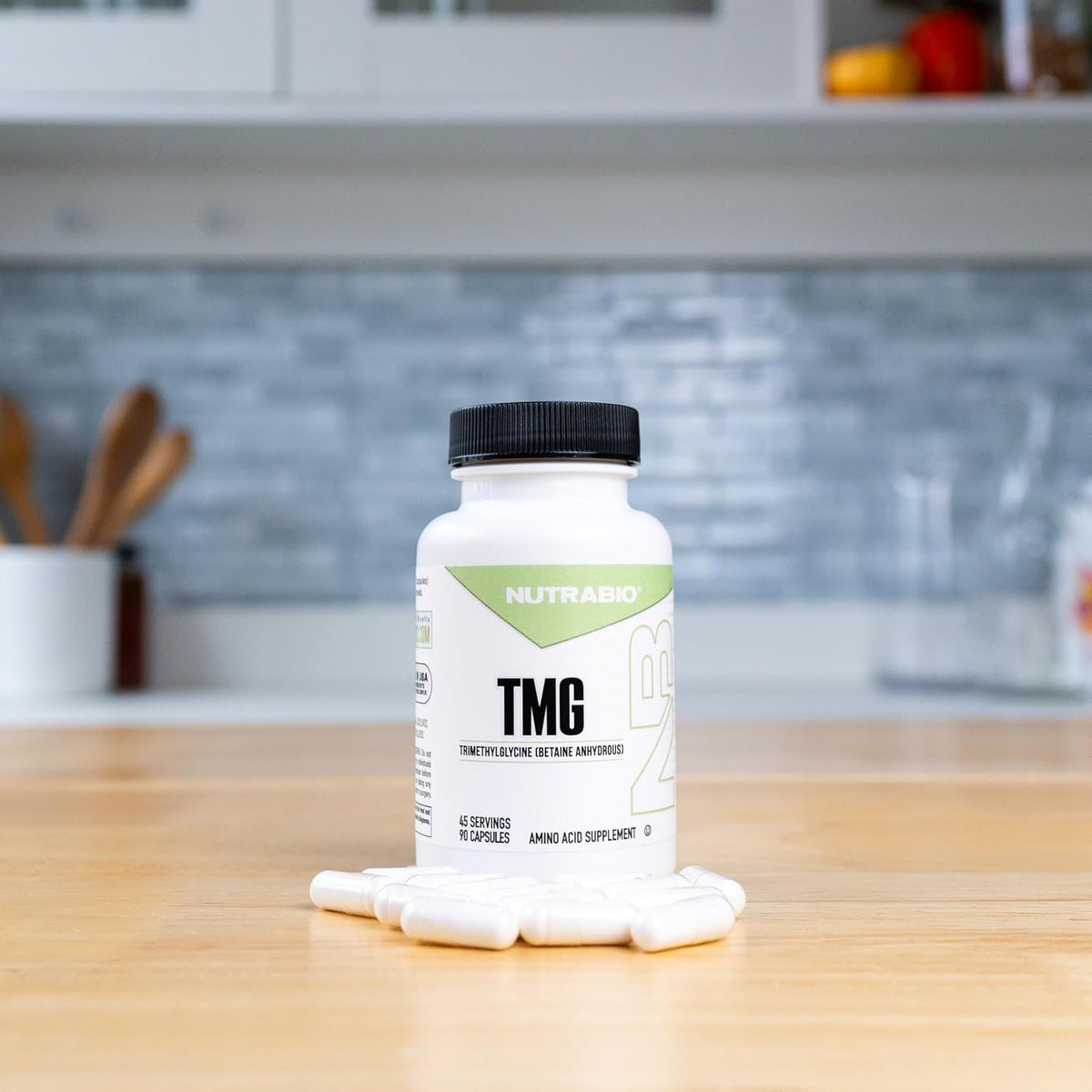 Nutrabio TMG Supplements Betaine Anhydrous 500Mg Capsules, Trimethylglycine Homocysteine Support