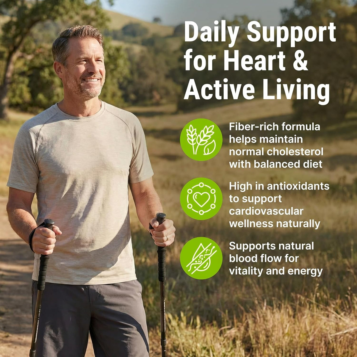 Cholesterol Supplement - All-Natural Ingredients to Support Normal Colesterol Levels. Supports Optimal Circulation. 60 Capsules