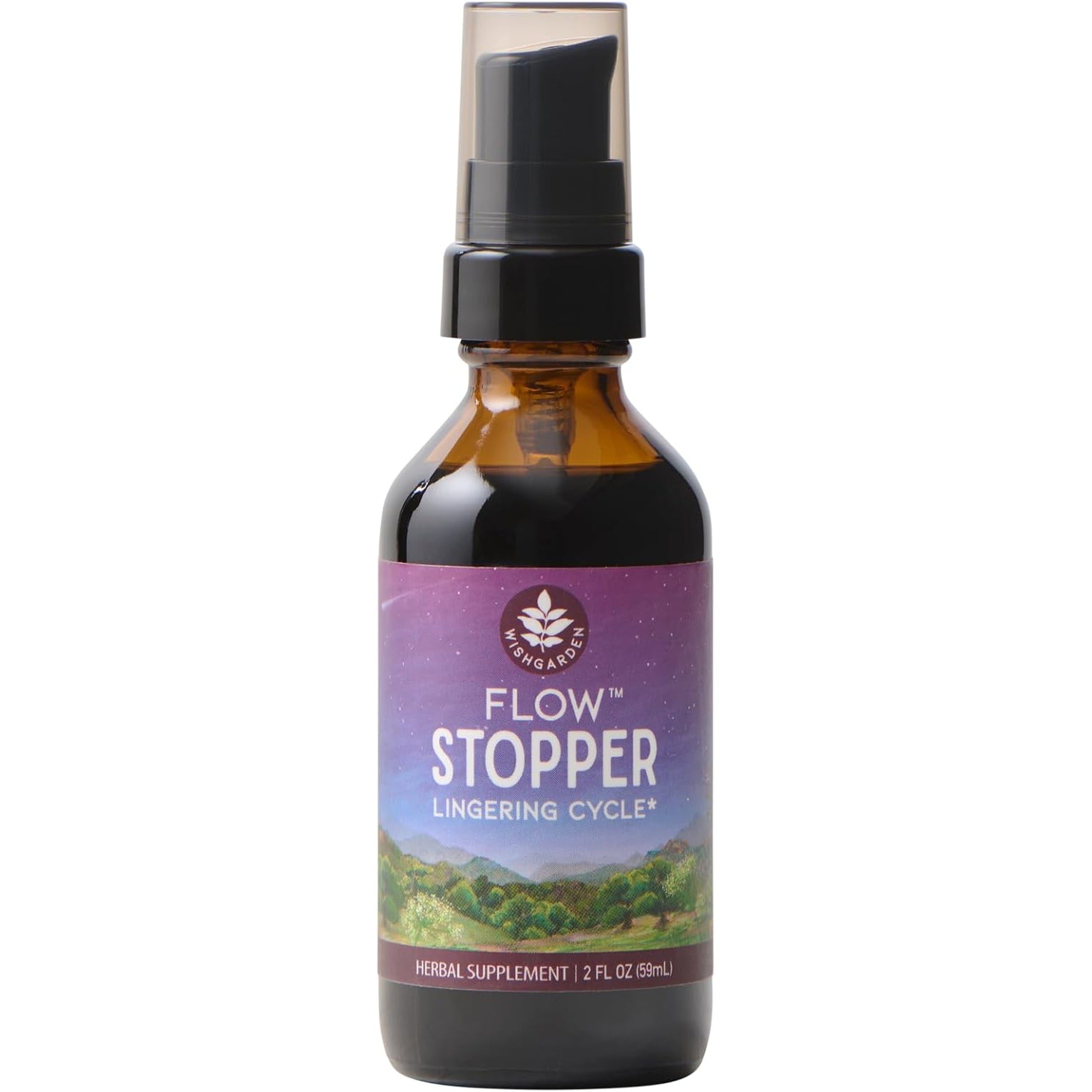 Wishgarden Herbs Flow Stopper Lingering Cycle (Wombstringe) - Plant-Based Herbal Formula W/Shepherd'S Purse & Witch Hazel, Moderates Breatkthrough Bleeding, Blood Flow & Spotting between Cycles, 2Oz