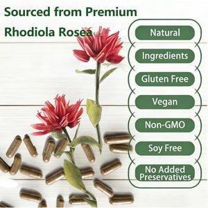 Black Queen Rhodiola Rosea Capsules 500Mg - 60 Capsules