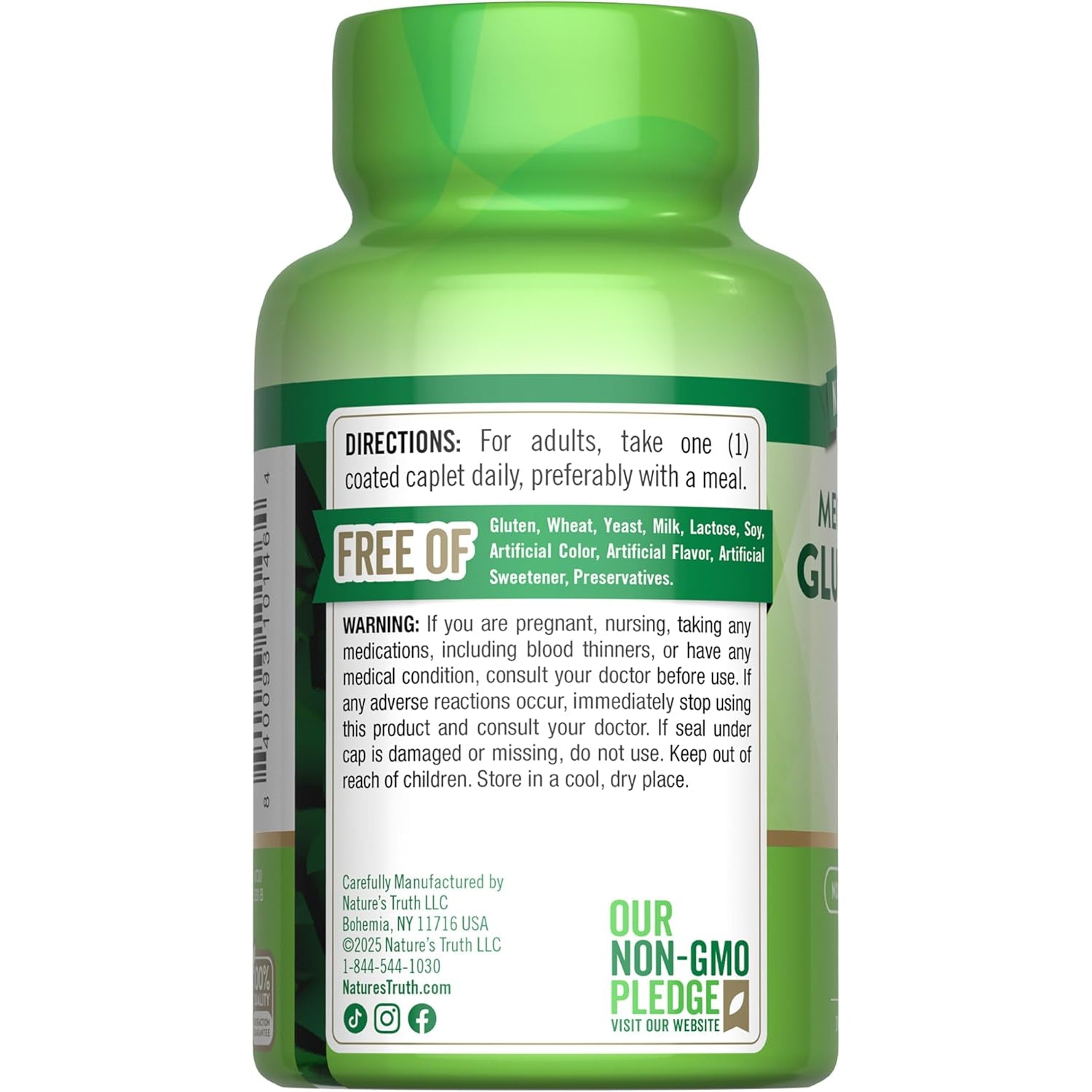 Nature'S Truth Glucosamine HCI 1500Mg | 60 Caplets | Mega Strength | Non-Gmo & Gluten Free Supplement