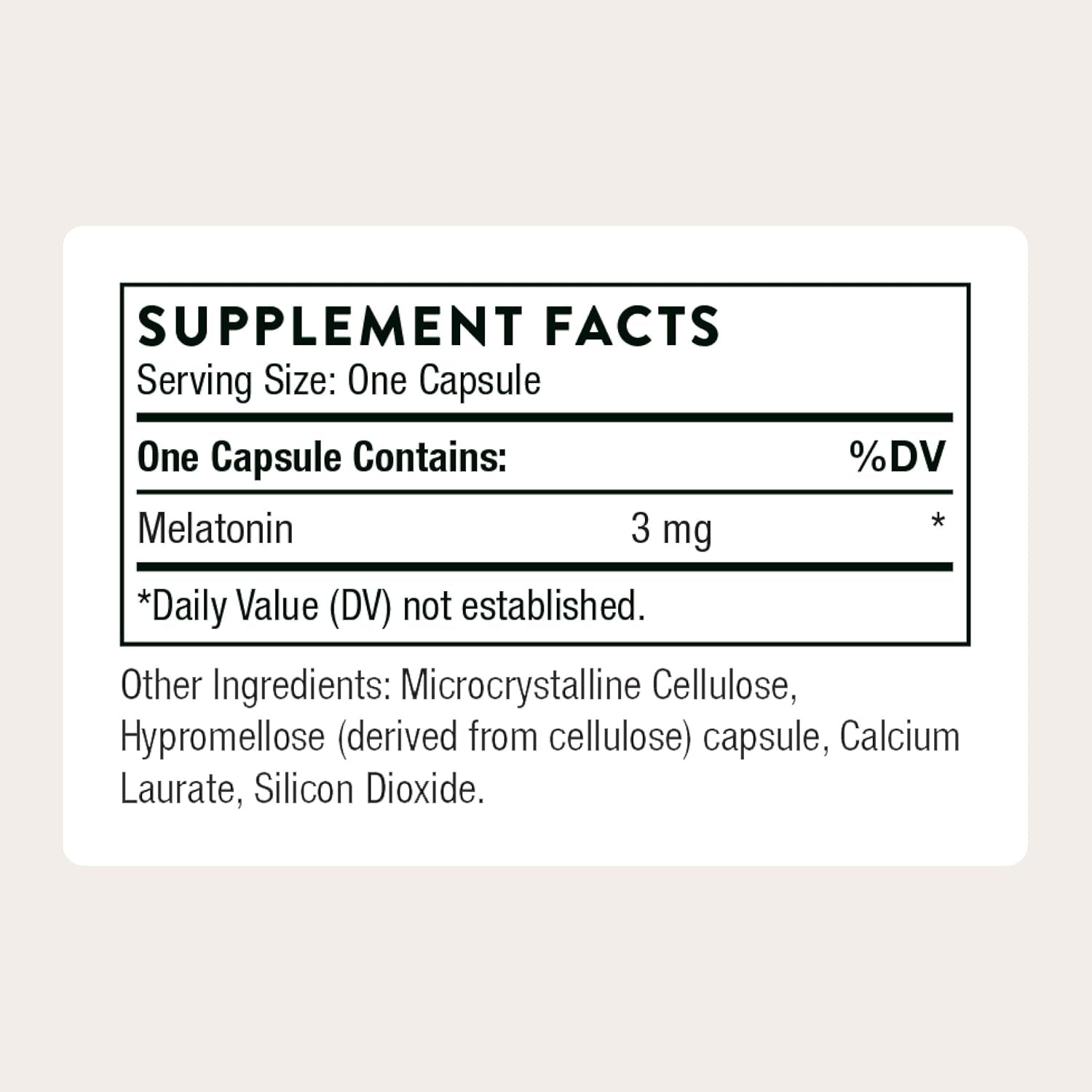 THORNE - Melaton-3-3 Mg Melatonin Supplement - Supports Normal Circadian Rhythms, Restful Sleep & Relaxation* - NSF Certified for Sport - Gluten, Dairy & Soy-Free - 60 Capsules