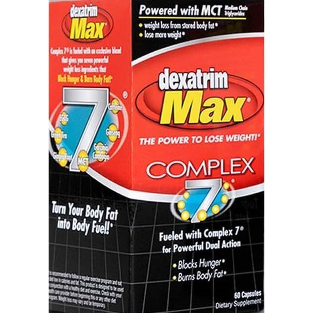 ILIOS Dexatrim Max Appetite Suppressant for Weight Loss – 1 Pack Weight Loss Pills for Women & Men, Fat Burner Supplement to Reduce Hunger, Complex 7 Formula, 60 Capsules Packaging