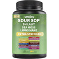 Soursop Supplement with Ashwagandha Sea Moss Lions Mane Turmeric Shilajit - Graviola Complex Capsules for Antioxidant, Brain & Joint & Skin Support | 120 Vegan Capsules