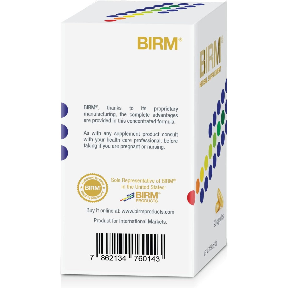 BIRM Preventive Herbal Supplement - Natural Extract Support for a Healthy Immune System - Made in Ecuador, 90 Capsule Bottle (40MG)