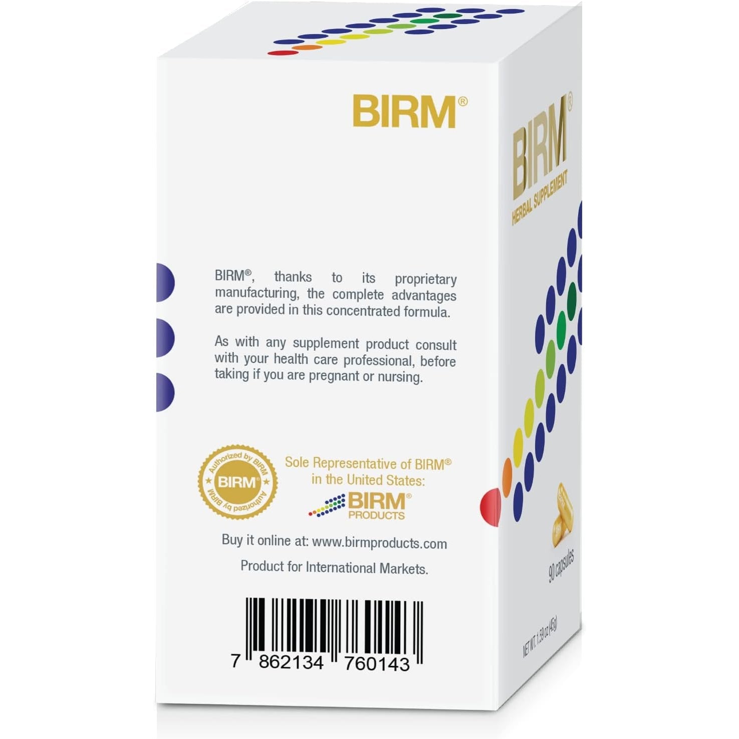 BIRM Preventive Herbal Supplement - Natural Extract Support for a Healthy Immune System - Made in Ecuador, 90 Capsule Bottle (40MG)