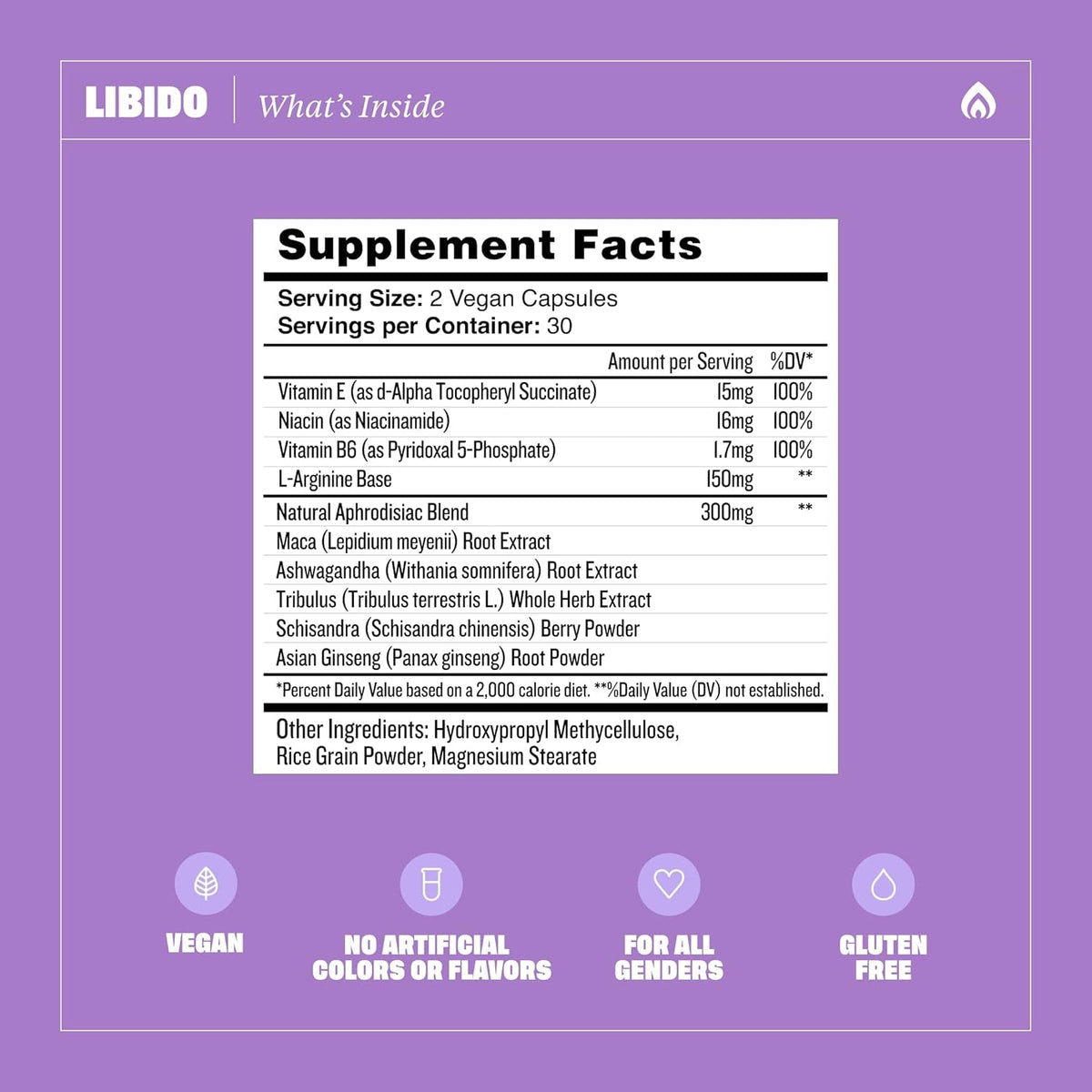 Health by Habit Libido Blend (60 Capsules) - Natural Aphrodisiac Blend with Maca, Ashwagandha, Vegan, Non-Gmo, Sugar-Free (1 Pack)