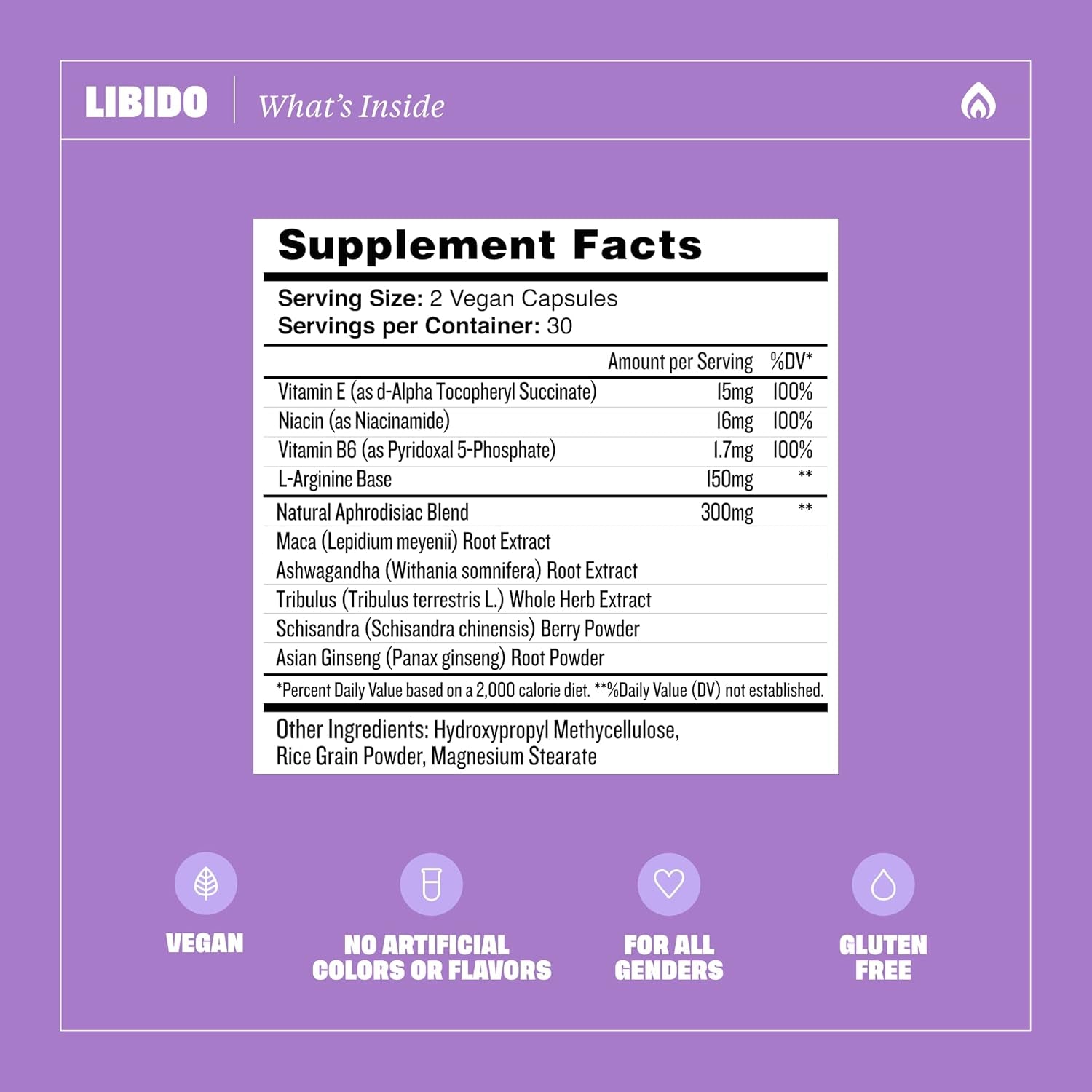 Health by Habit Libido Blend (60 Capsules) - Natural Aphrodisiac Blend with Maca, Ashwagandha, Vegan, Non-Gmo, Sugar-Free (1 Pack)