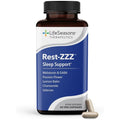 Lifeseasons Rest-Zzz - Natural Sleep Support Supplement - Fall Asleep & Stay Asleep - Calms Nervous System - Ease Muscle Tension & Restlessness - Low Dose Melatonin GABA & Chamomile - 60 Capsules