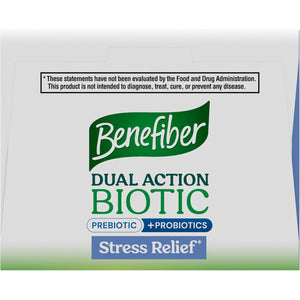 Benefiber Dual Action Biotic plus Stress Relief, 18 Count Stick Packs