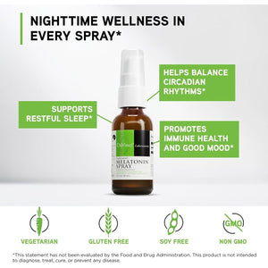DAVINCI Labs Liposomal Melatonin Spray - Sleep Support Supplement - Bedtime Spray with 3Mg Melatonin per Serving - Fast-Acting Formula - Supports Restful Sleep - 30 Ml
