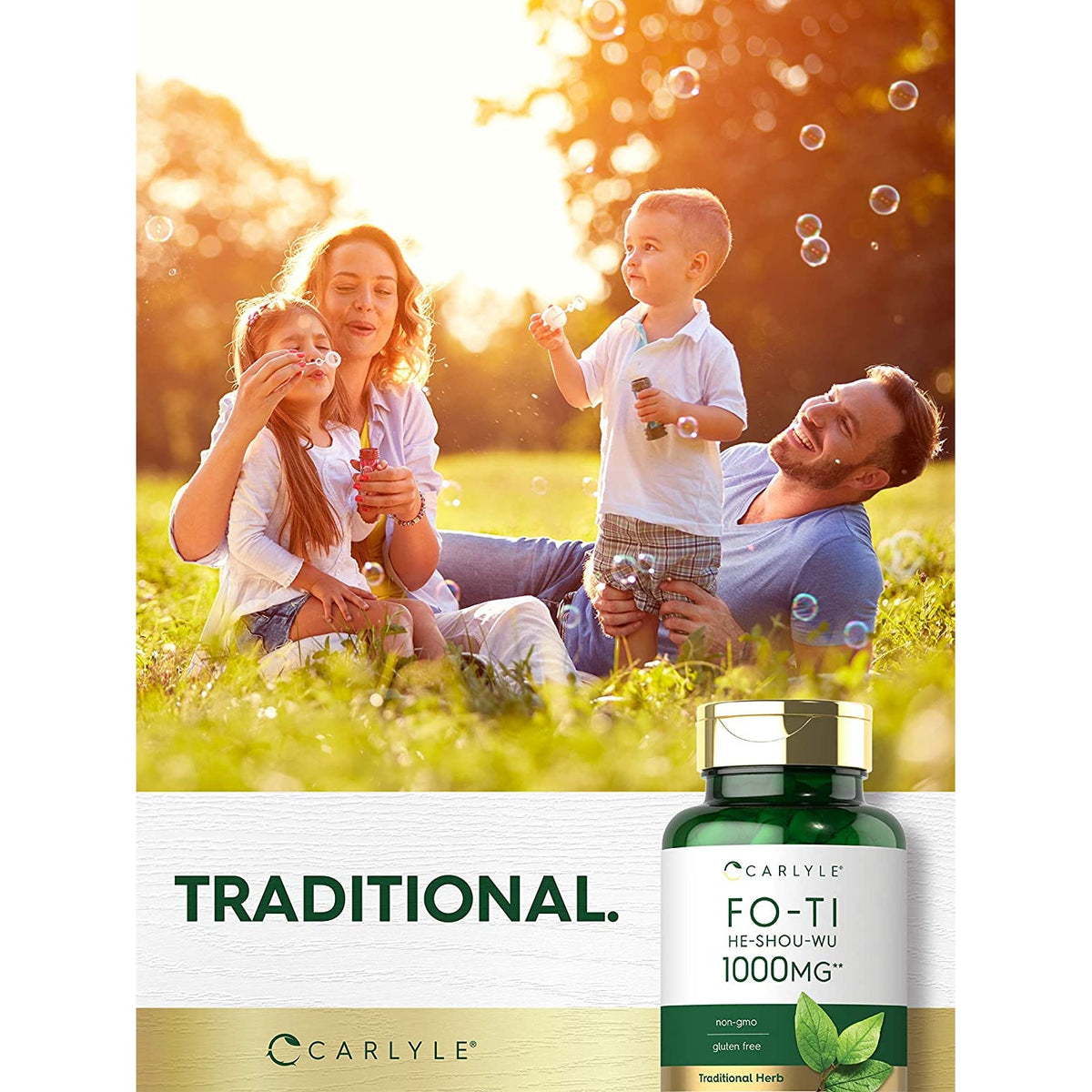 Carlyle Fo-Ti Supplement | 180 Capsules | He-Shou-Wu Root Extract | Non-Gmo and Gluten Free