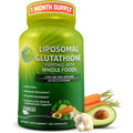Liposomal Glutathione 500Mg - Active Form L Glutathione (Reduced) for Maximum Absorption - Made with Organic Whole Foods - Master Antioxidant & Detoxifier - Immune & Cardiovascular Support - 60 Count