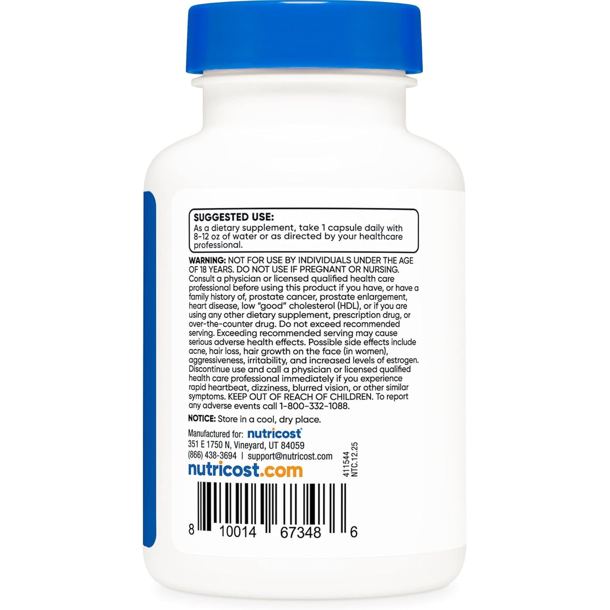 Nutricost Pregnenolone 50Mg, 120 Capsules - Non-Gmo, Gluten Free, Vegetarian Capsules