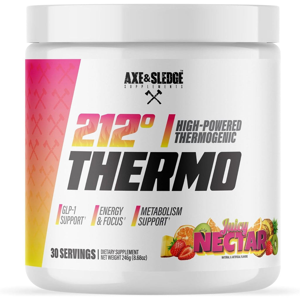 Axe & Sledge 212º Thermo Weight Management Powder | 200Mg Caffeine | Energy, Focus, & Appetite Control | Advanced Metabolism Booster | Men & Women | 30 Servings, Juicy Nectar