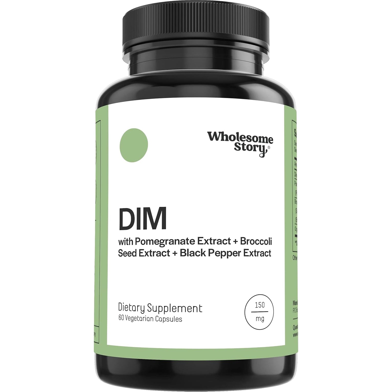 DIM Supplement Women | DIM SGS | Pomegranate, Broccoli and Black Pepper Blend | Estrogen & Hormone Balance for Women | Cell and Tissue Health | 60-Day Supply | Clean Label Project Certified