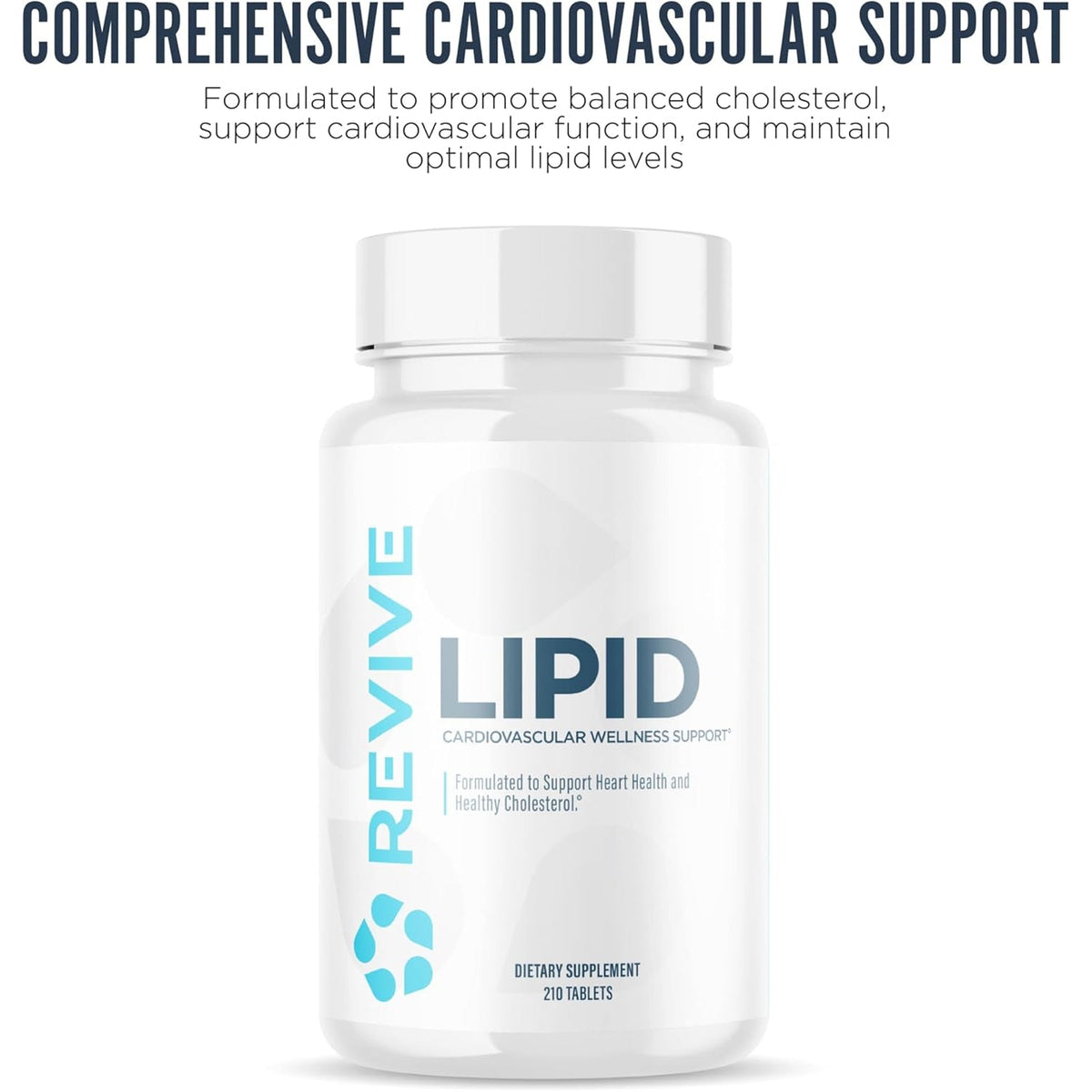 Revive MD Lipid Support Formula - Supplement Helps Maintain Healthy Cholesterol Levels, Endothelial Health & Triglyceride Levels - Beta Sitosterol, Citrus Bergamot & Pantethine (30 Servings)
