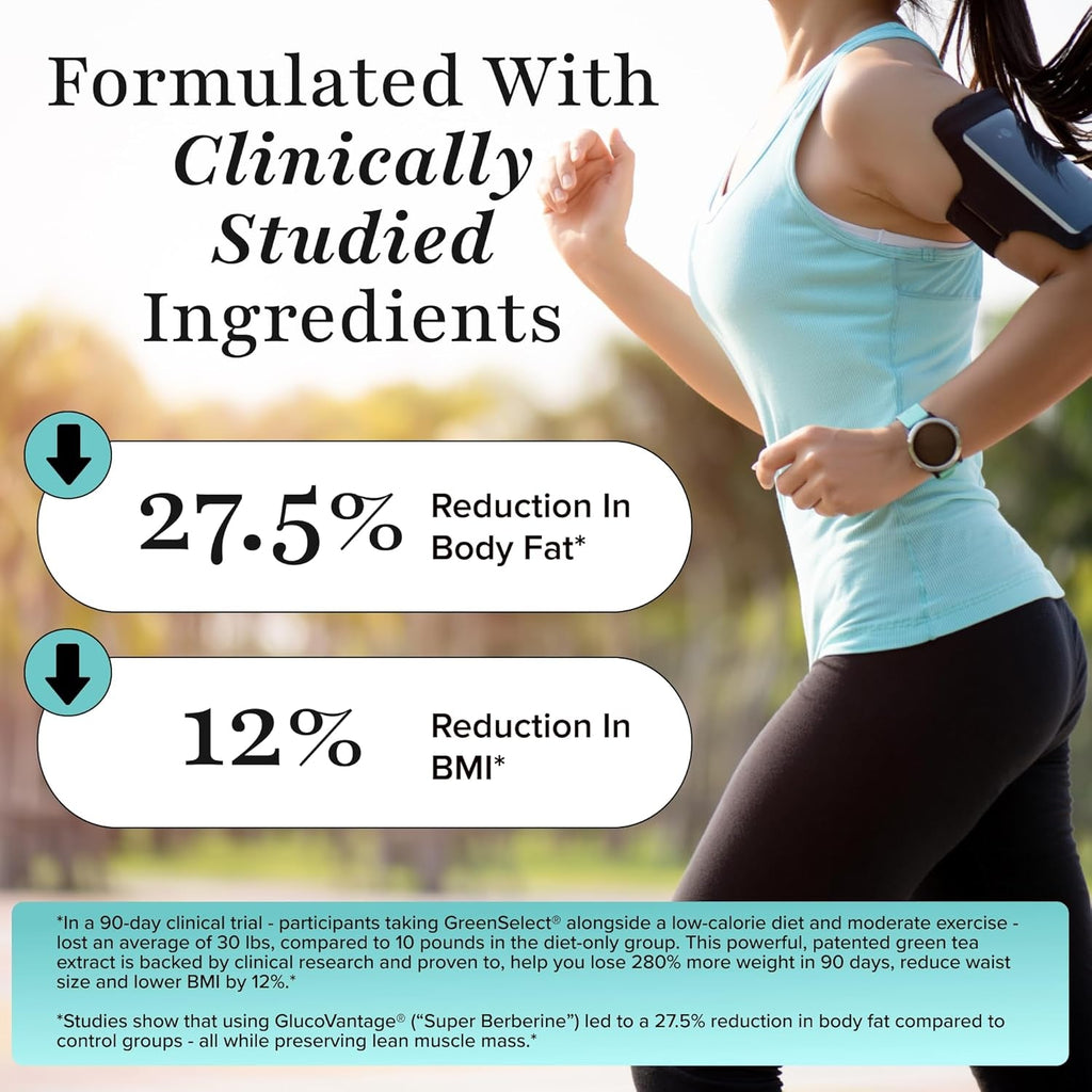 GLP-1 Supplement - Super Berberine Weight Management Support Healthy GLP-1 Naturally | Advanced Appetite Control & Metabolism Support with Clinically Studied Ingredients | Stimulant Free