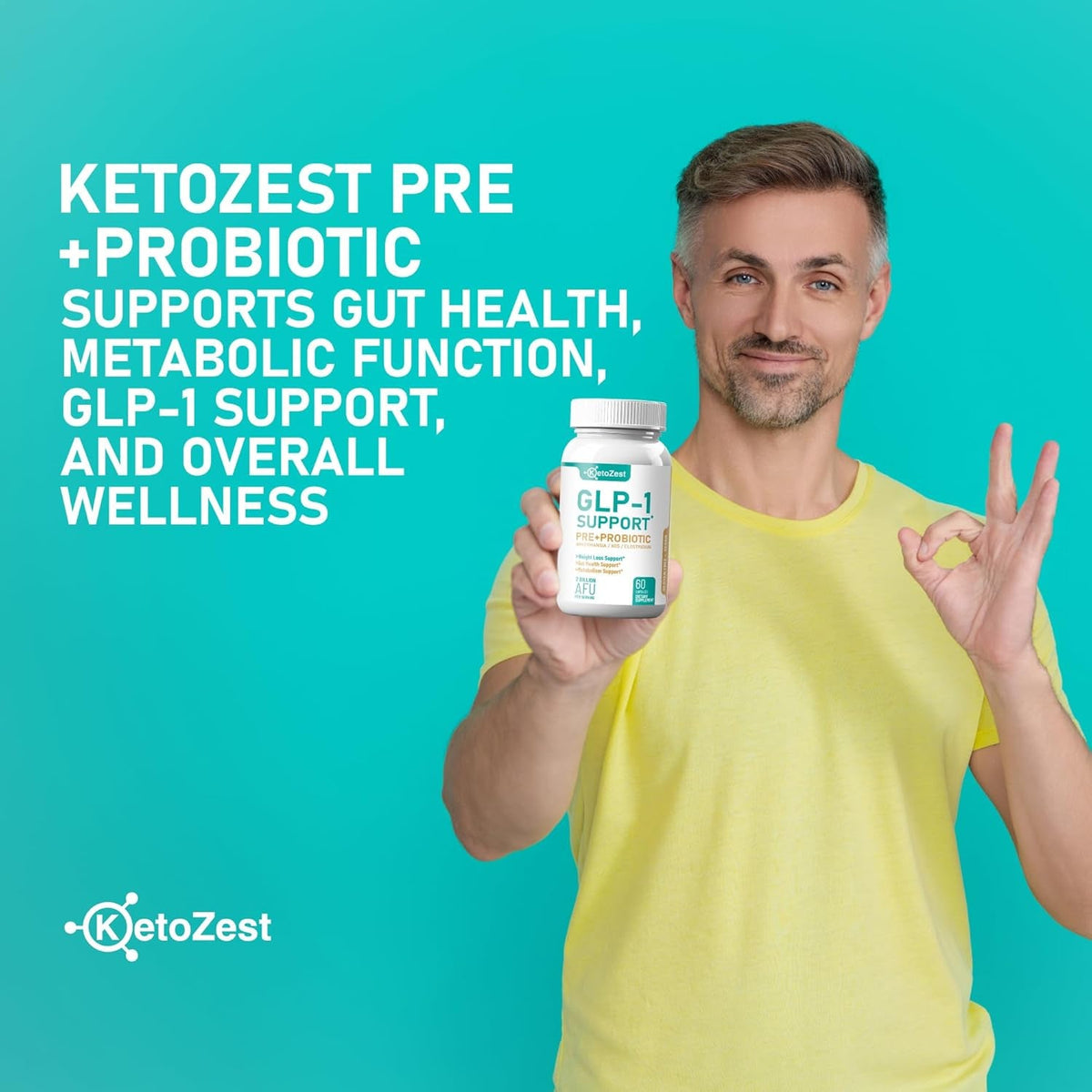 GLP-1 Support Weight Loss Supplement - Prebiotic Probiotic GLP1 Support for Women Men - Natural Support with Akkermansia Muciniphila for Fat Burn Gut & Metabolic Health Support