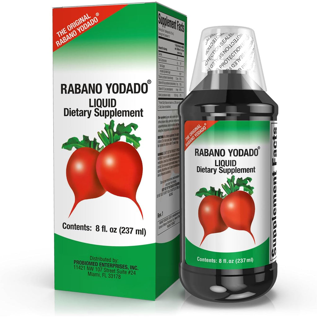 Ionized Radish Dietary Liquid Supplement with Iodine, Vitamin B1, B6 & B12, Wellness & Digestive Support, Helps Maintain Natural Energy & Nutrient Balance, 8 Fl Oz, Pack of 1