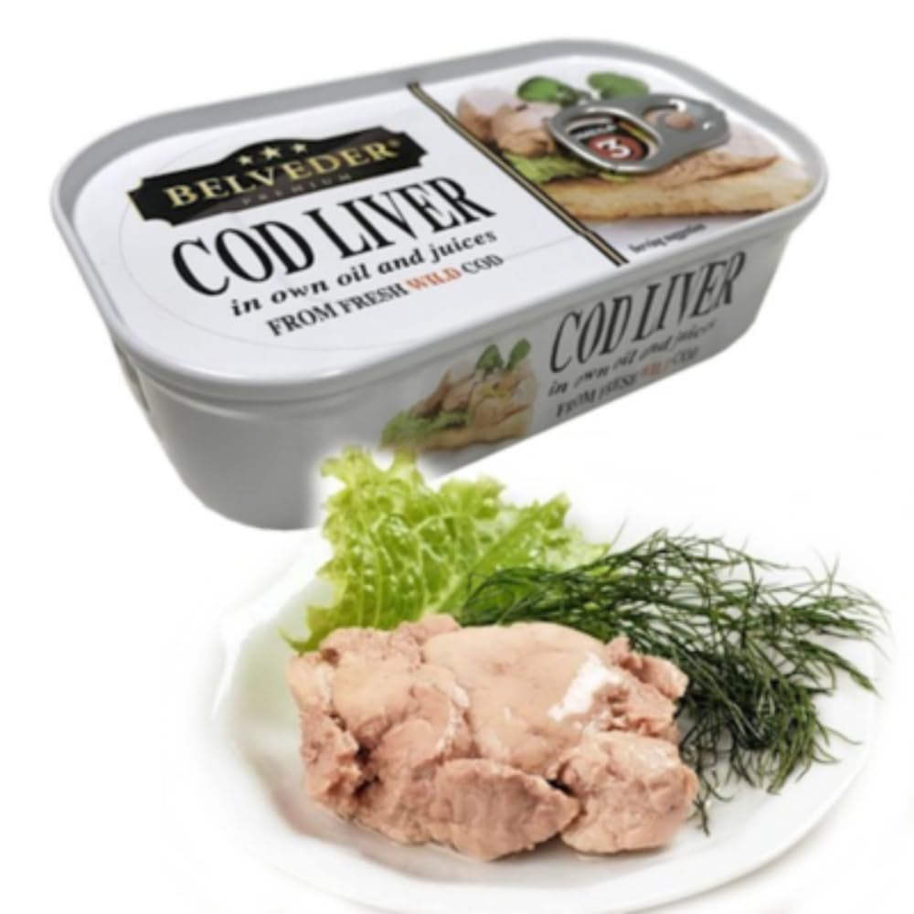 Belveder Wild Cod Liver 120G Can from Iceland (6 - PACK)