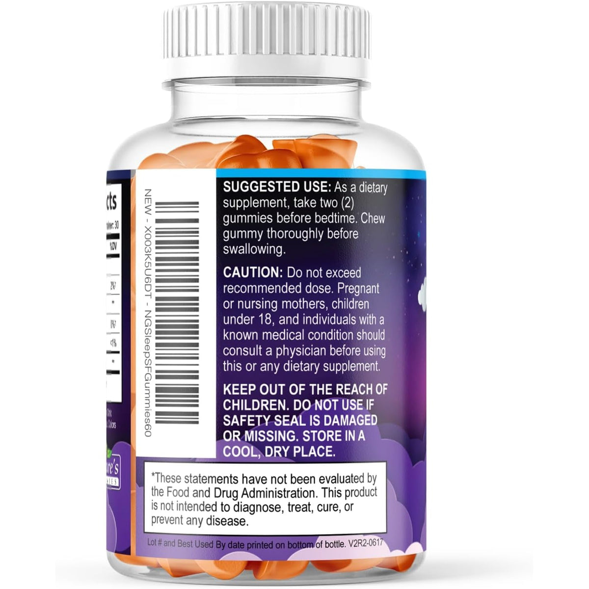 Sleep Gummies for Adults - Sugar Free Melatonin 6 MG per Serving Gummy Supplement - Natural Zero Sugar Sleeping Gummy for Adults & Kids, Orange Flavored, Extra Strength Sleep Support - 60 Gummies