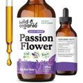 Wild & Organic Passion Flower Tincture - Mood Support - Calming Passionflower Supplement - Passiflora Incarnata Liquid Extract - Vegan, Sugar & Alcohol-Free Herb Drops - 4 Fl Oz
