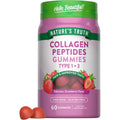 Nature'S Truth Collagen Peptide Gummies for Women | 60 Count Type 1 and 3 | Strawberry Flavor | Non-Gmo & Gluten Free Supplement